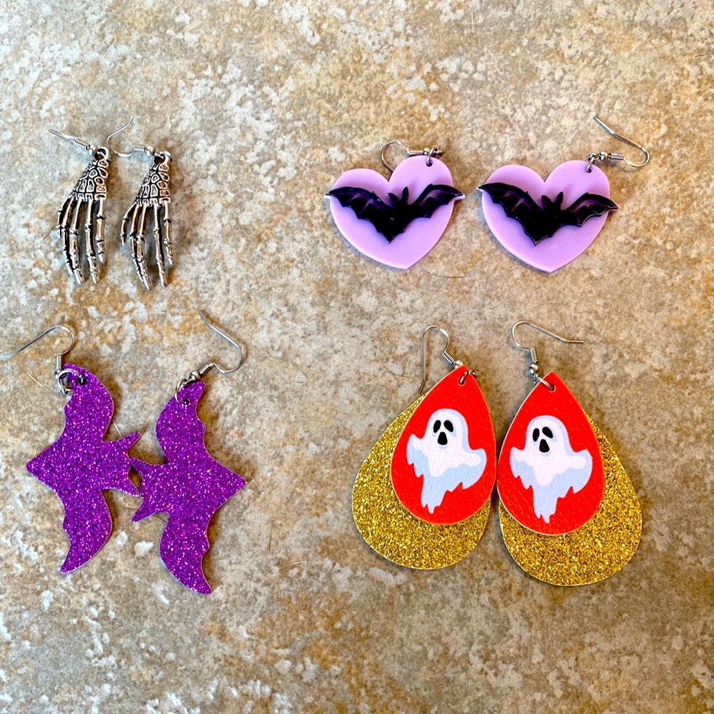 Set of 4 Halloween earrings